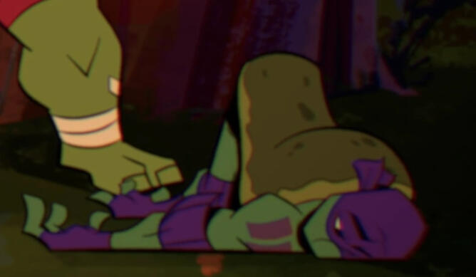 donnie sadly faceplanting the floor. donnie sadly faceplanting the floor.