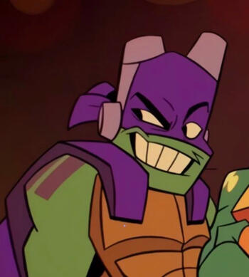 donnie with a mischievous look.