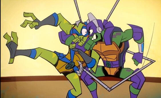 donnie annoyed with leo. donnie annoyed with leo.